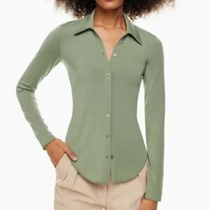 Aritzia Wilfred Pose Long Sleeve in Green